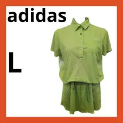 adidas アディダス　ゴルフワンピース ライムグリーン L golf 黄緑のサムネイル