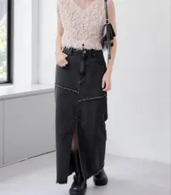 Kastane デニムロングスリットスカート 0のサムネイル