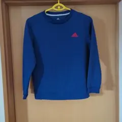 adidas 青 長袖トレーナー