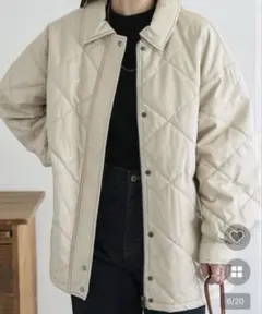 Discoat エコレザーキルティングジャケット