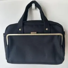 AYANOKOJI あやの小路　 がま口スクエアバッグ　黒