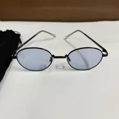 GUラウンド型 サングラス UVカット　ライトブルーレンズのサムネイル
