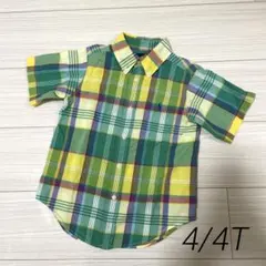 Ralph Lauren ラルフローレン キッズ 半袖チェックシャツ 4/4T