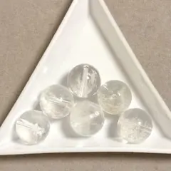 《お裾分け・天然石》ブラジル水晶 12㍉玉6粒②【2点目以降150円引】