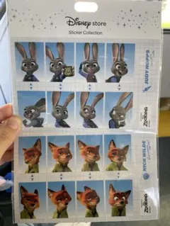 ズートピア　ニック& ジュディ シール・ステッカー 証明写真風 2点セット