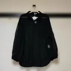 しまむらLutigueブラックメッシュ 長袖シャツ 4Lサイズ