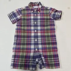 【Ralph Lauren】 チェック柄ロンパース