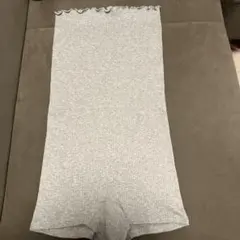マタニティ リブ編み グレー ショートパンツ