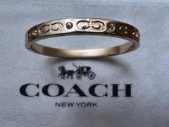 COACH ゴールドバングル ストーン付き