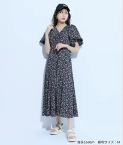 Mystrada 2WAYバルーンスリーブフレアワンピース