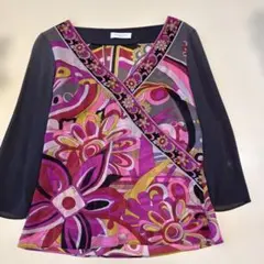EMILIO PUCCI エミリオプッチ カットソー プッチ柄 XS 七分袖 - メルカリ