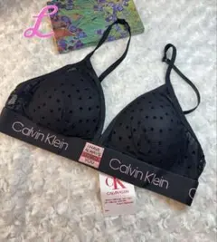 Calvin Klein ドット柄 ブラジャー ブラックLサイズのサムネイル