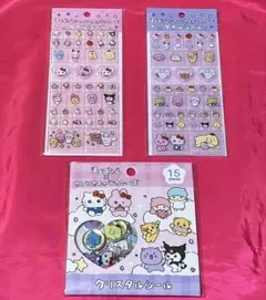 チェゴシム×サンリオキャラクターズ　タイルシール　クリスタルシール　3種セット