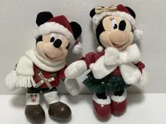 ディズニー クリスマス 2025 ミッキー・ミニー　ぬいぐるみバッジ セット