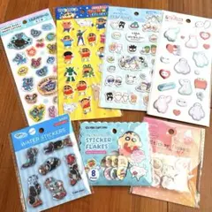 大人気シール勢揃い❣️エンジェル　はぴだんベイマックスしんちゃんピングーおはじき