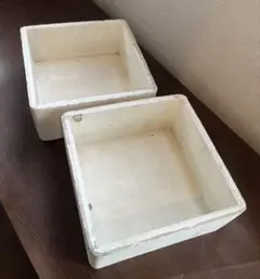 陶芸窯用の角サヤ鉢2個セット②