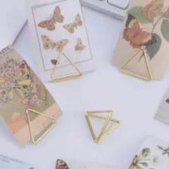 ゴールド三角形クリップ 45個セット　テーブルナンバー　席札