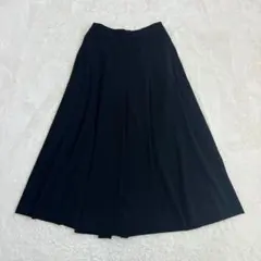 ◆ニコアンド　ガウチョパンツ　ウエストゴム　カジュアル　きれいめ　ブラック　L