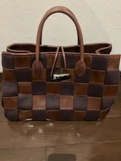 ヴィンテージ 革製 ハンドバッグブラウンレザートートバッグIBIZA風