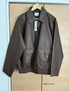 新品 SM2 フェイクレザー ブルゾン ジャケット ブラウンのサムネイル