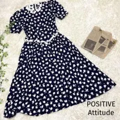 POSITIVE attitude 【F】ヴィンテージ　花柄 ワンピース USA