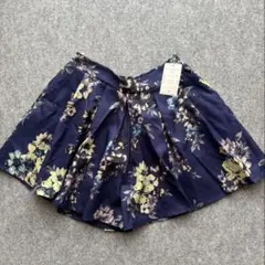 花柄 フレアスカート ネイビー キュロット　オリーブデオリーブ