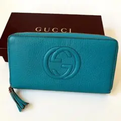 【超激レア！】 GUCCI オールド グッチ GG スプリーム 長財布 ブルー Used 極上品】グッチ GUCCI GGブルームス GGスプリーム 長財布