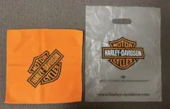 【新品】Harley-Davidson ハーレーダビッドソン　ハンドタオル・袋のサムネイル
