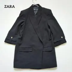 未使用に近い ザラ クシュっと袖 きれいめ ショールカラー ブレザー 