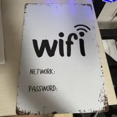 WiFi案内用サインプレート