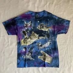 宇宙 猫柄 Tシャツ Lサイズ Aマッソ加納愛子
