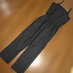 ダークブルー ストライプ オールインワン