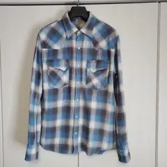 Wrangler×BEAMSコラボウエスタンチェックネルシャツ M