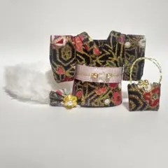 赤ちゃんサイズ　着物　ハンドメイド　お正月　ミニチュア　ドール服　和服