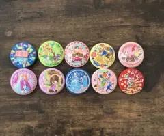 ディズニー刺繍缶バッジ2 ズートピア　アナ雪　美女と野獣ラプンツェル10個セット