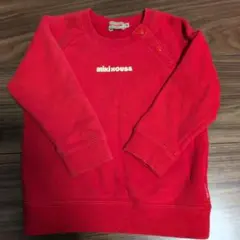 ミキハウス 赤 トレーナー 90 ベビートレーナー トップス