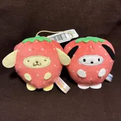 サンリオキャラクターズ フルーツきぐるみマスコット　いちご 2点セット