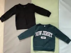 美品　ベビー　トレーナー 90㎝　2枚 まとめ売り　ワッフル　裏起毛　長袖