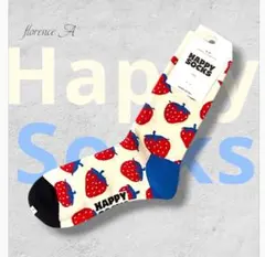 ハッピーソックス　♡いちご♡　レディースソックス　①