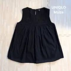 UNIQLO 刺繍入り ノースリーブ トップス