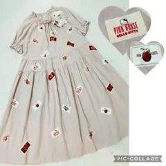 ピンクハウス　キティちゃんコラボ　タブリエ　ブラック ピンクハウス キティちゃんコラボ タブリエ ブラック ピンクハウス