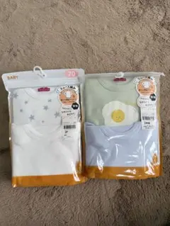 新品　70 長袖　肌着　ロンパース　4枚売り　ボディスーツ