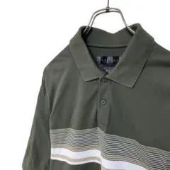 ストライプ　ナイキゴルフNIKEGOLF ポロシャツ　グリーン