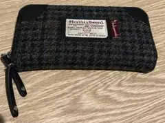 Harris Tweed チェック柄長財布　ハリスツイード