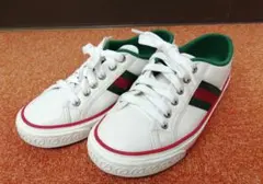 週末値引　整理出品　美品22cm　グッチ テニス 1977スニーカー　サイズ３５のサムネイル