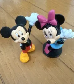 ミッキーミニー陶器置物 昭和レトロ東京ディズニーランドミッキー