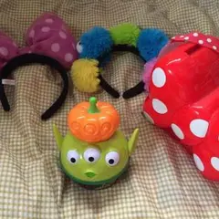 ディズニー、ユニバカチューシャ、ポップコーンバケット