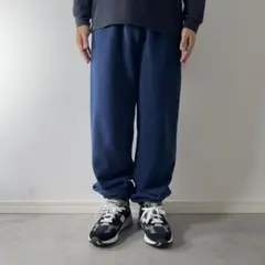 90s USA製 ラッセルアスレチック 無地 スウェットパンツ ネイビー XL