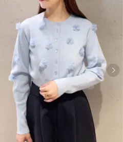 フラワーモチーフカーディガン