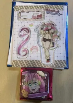 鬼滅の刃　バレンタイン 甘露寺蜜璃　アクスタ　缶バッジ